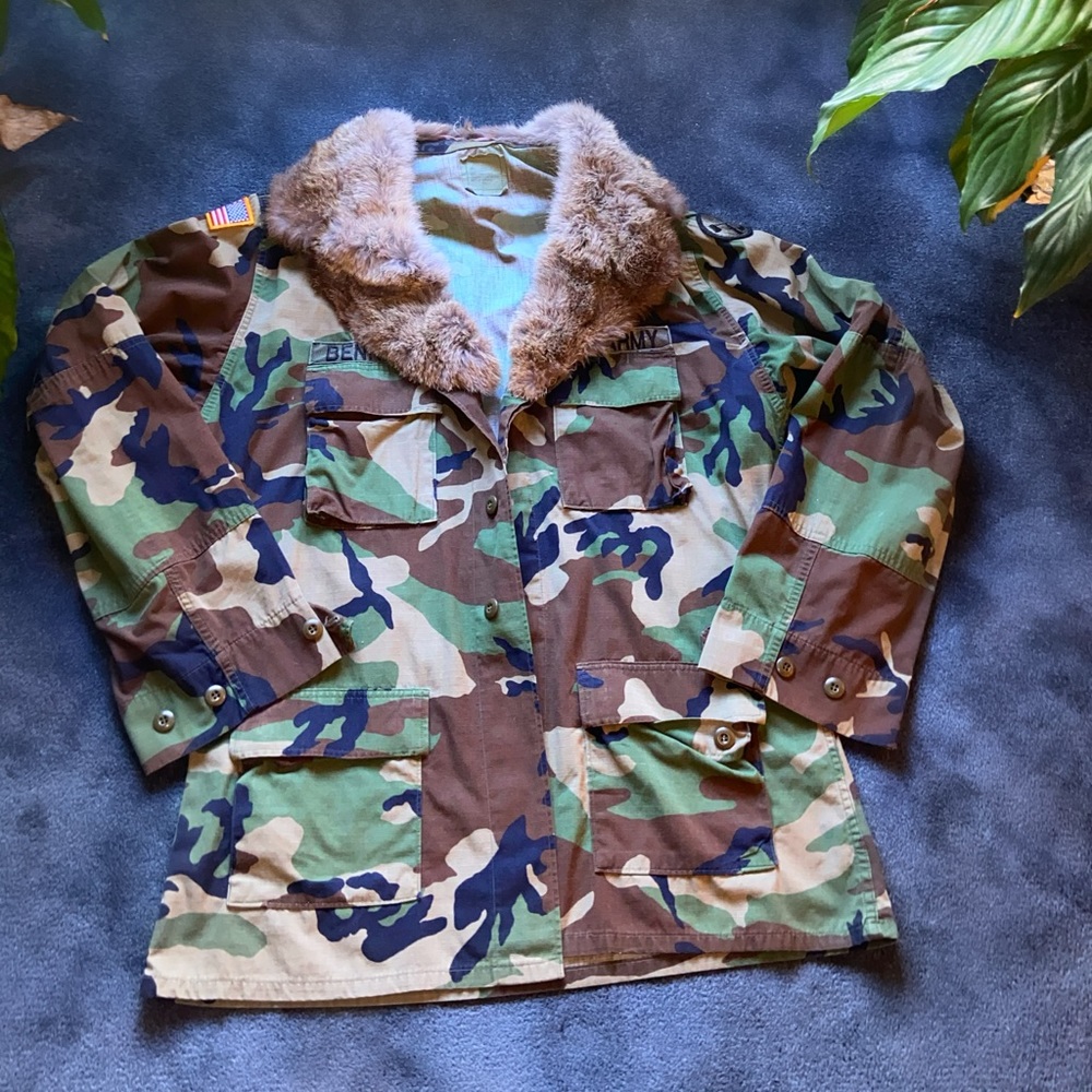 Oversized Camouflage Utility Jacket